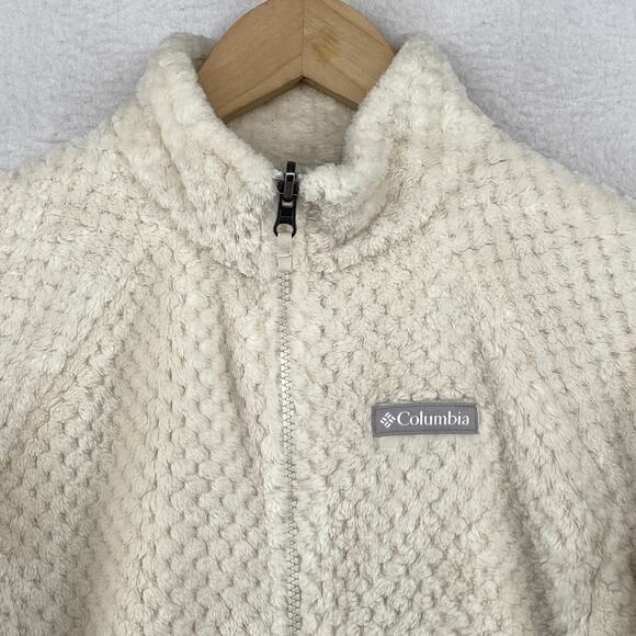 COLUMBIA Jacket Womens L 14 16 Bugaboo Fleece Interchange Full Zip Off White - Picture 1 of 12